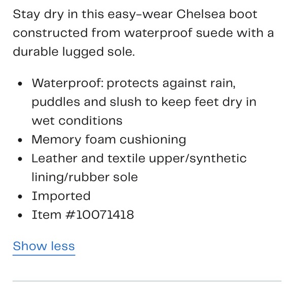 Blondo Matilda waterproof lug sole suede leather her Chelsea boot Sz 8 vgc - Picture 9 of 9